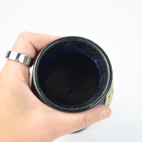 1994 Renaissance Festival Blue Drip Wine Goblet Deneen Pottery - Picture 6 of 7